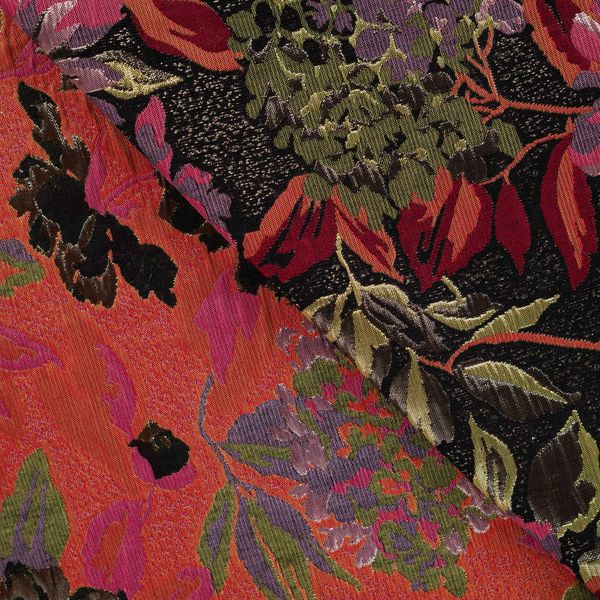 Dark Floral - Jacquard Metallic