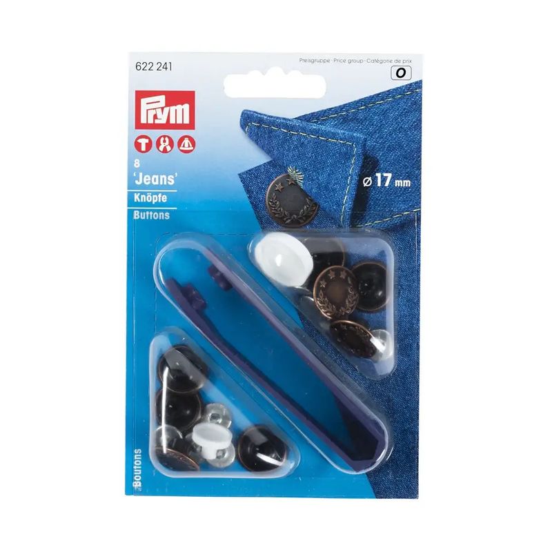 Jeans Trykknapper 17 mm - Prym