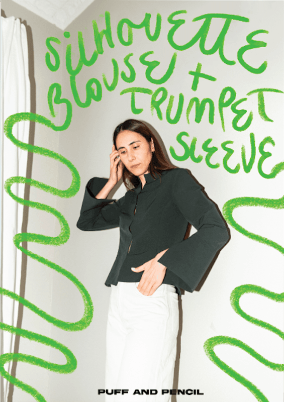 Silhouette Blouse x Trumpet Sleeve - Puff and Pencil