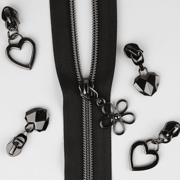 Sort/Gunmetal - 3 m Nylon Glidel&aring;s #5