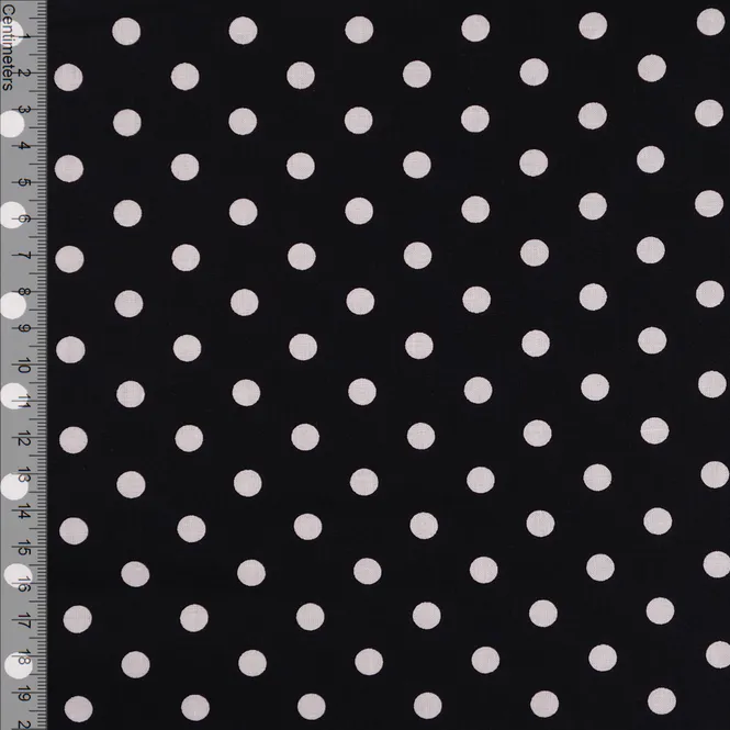Hovedbilde Sort Polkadot - Fast Bomull