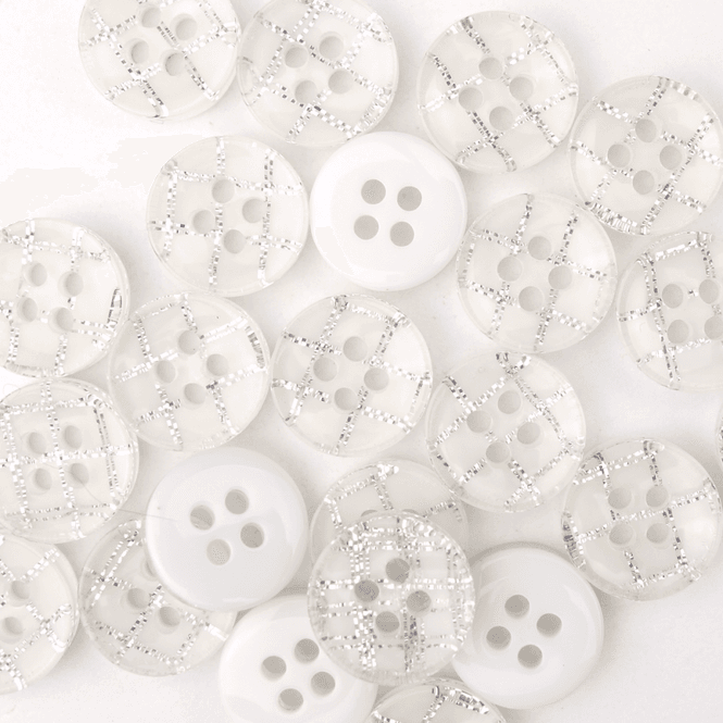 Hovedbilde Glitter Stripes - 11.5 mm Resin Knapp