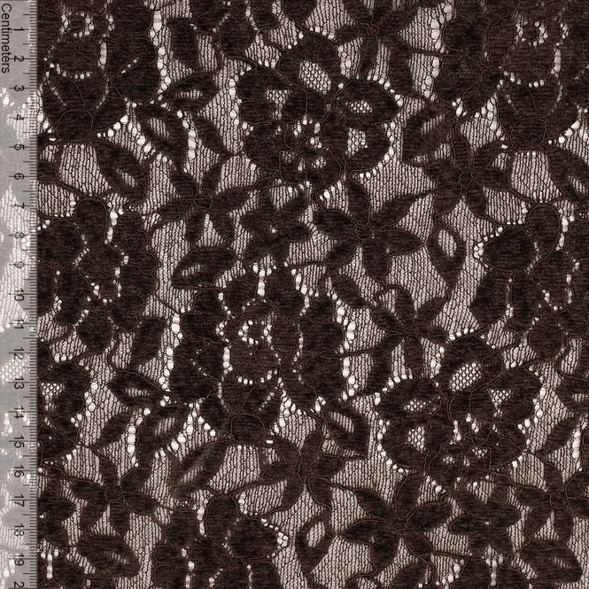 Hovedbilde Mokka - Deluxe Elastisk Blondestoff