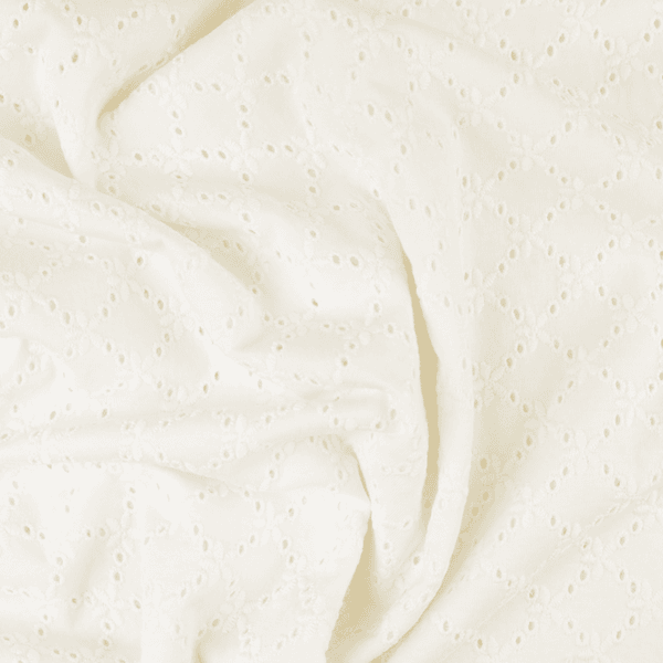 Bea Naturhvit - Brodert Jersey