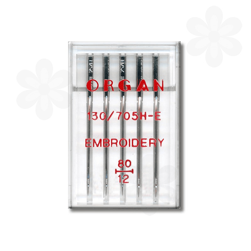 Organ Symaskinnåler Brodering 80 5pk