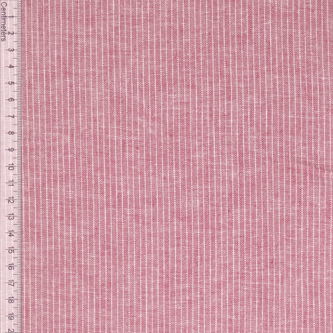 Hovedbilde Pinstripe Mørk Rosa - Lin/Bomull