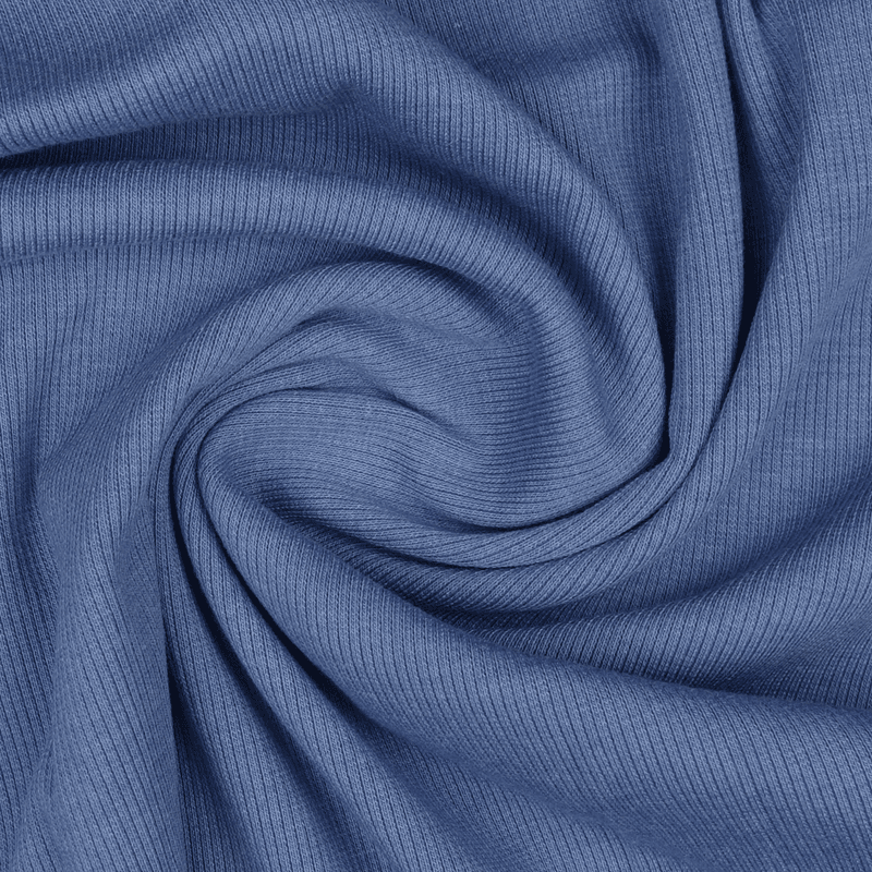 Lys Denimblå Melert - Ribbjersey