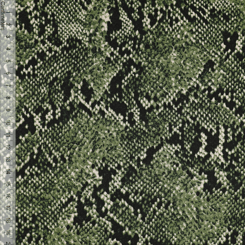 Snake Green - Vevd Viskose Stretch