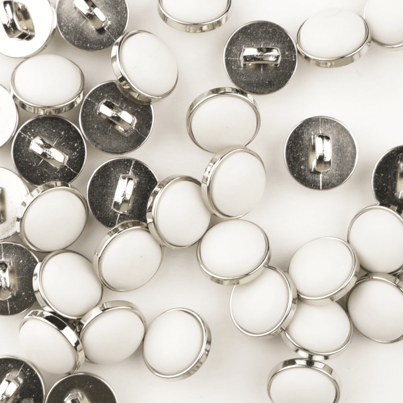 Spot Hvit - 10 mm Resin Knapp