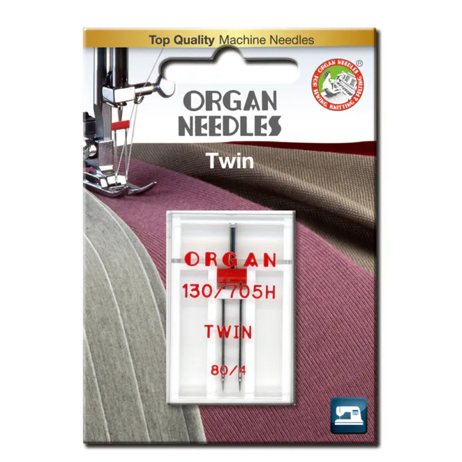 Hovedbilde Organ Symaskinnåler Tvilling Fast/Vevd 4mm 80 1pk