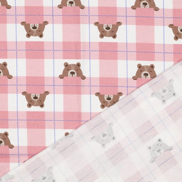 Peek-a-boo-Bear Rosa - Flanell