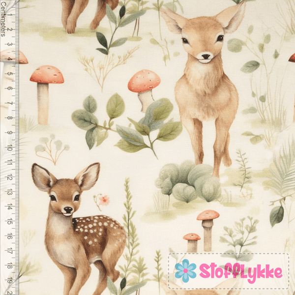 Forest Deer Ecru - Jersey