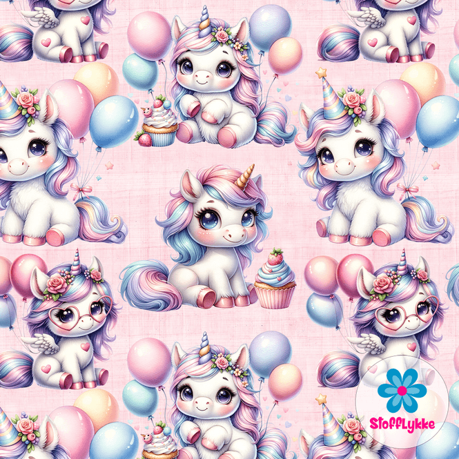 Hovedbilde Unicorn Party Pink - French Terry