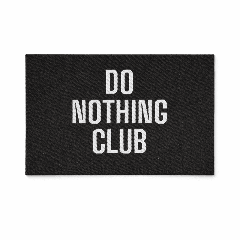 Do Nothing Club - Sort - Merkelapp 57x38 mm