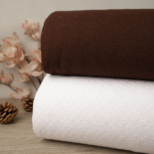 Hvit - Noora Brodert Musselin