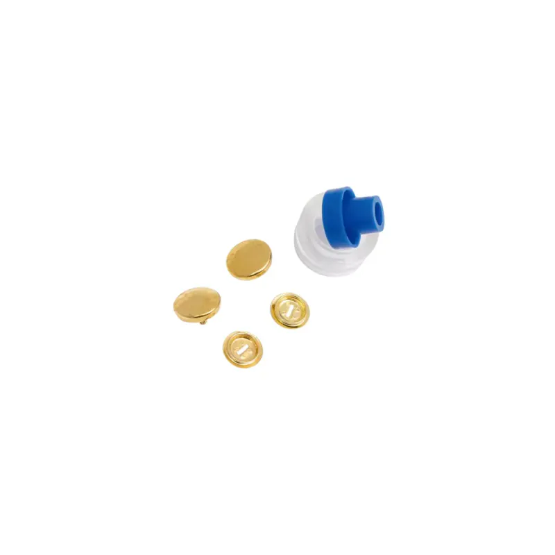 Overtrekksknapper Metall Gull 11 mm - 7 stk