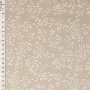 Hovedbilde Blomstersl&oslash;r Lys Beige - Fast Bomull