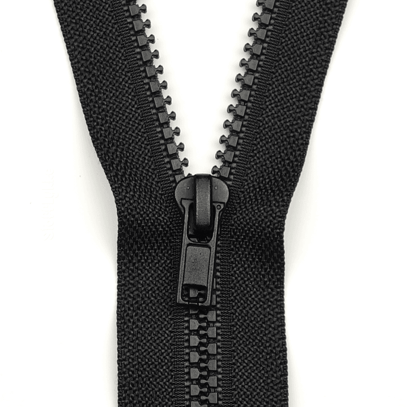 Sort - Vislon Glidelås (4 mm)