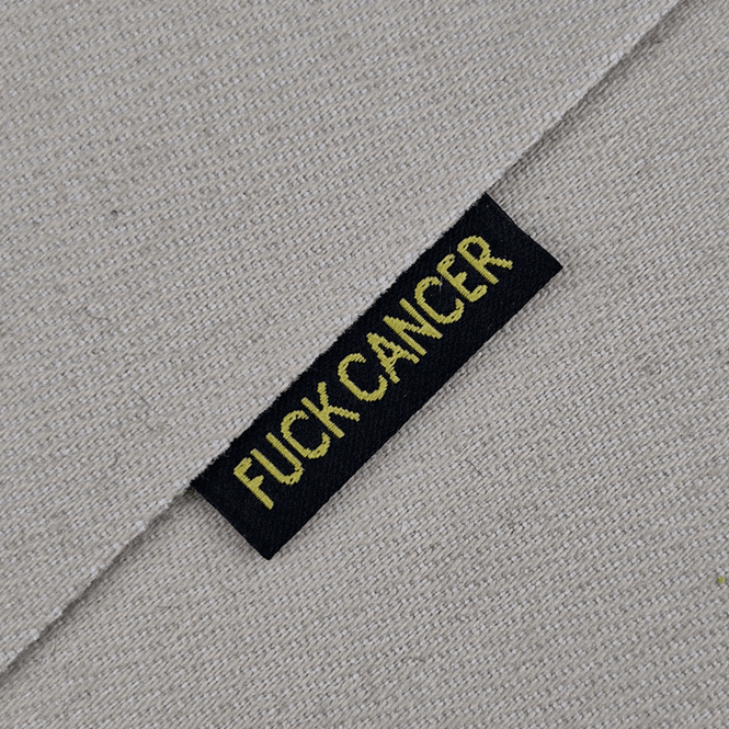 Hovedbilde FUCK CANCER - Sort merkelapp 5 stk