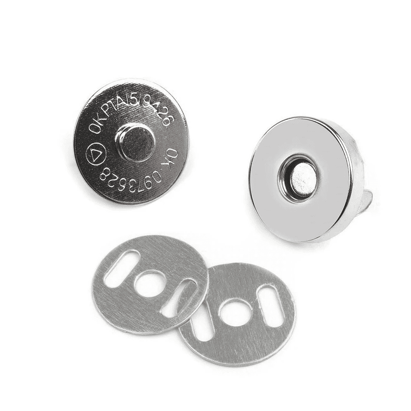 Magnetlås Sølv - 15 mm - 4 sett