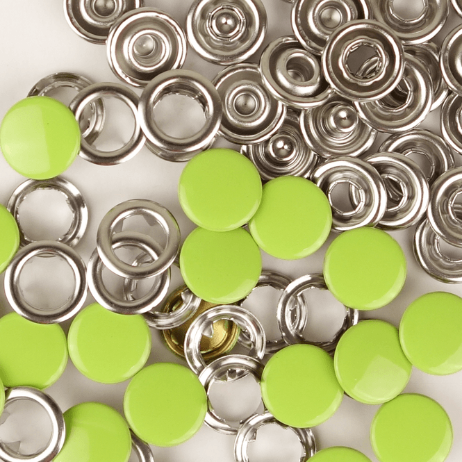 Hovedbilde Lime Kappe Metalltrykknapp - 20 stk