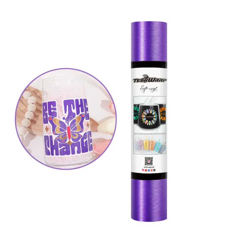 Satin Brush Dekorvinyl - Purple 30x30cm