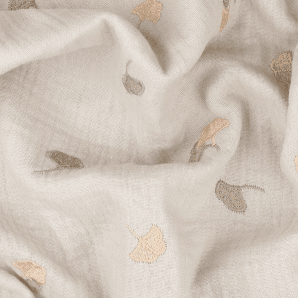 Soft Leaves - Brodert Musselin