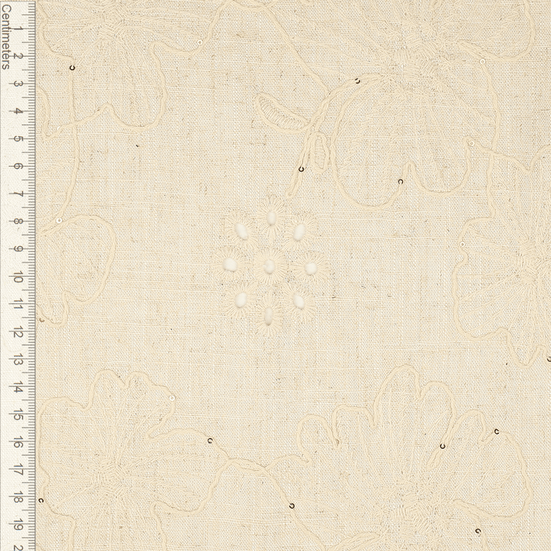 Big Bloom - Brodert Linen Blend