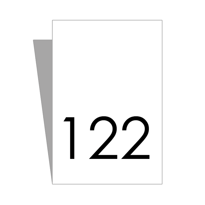 Hvit Størrelseslapp - 20 stk