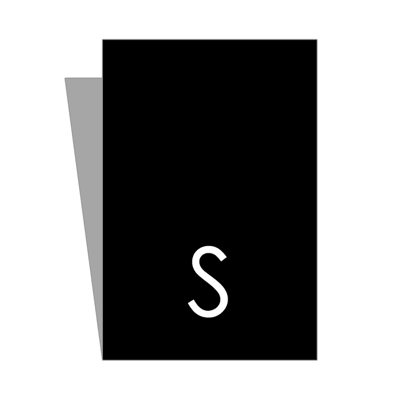 Sort Størrelseslapp - 20 stk