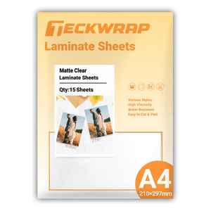 Hovedbilde TeckWrap Laminate Sheets A4 Matte Clear 15pk