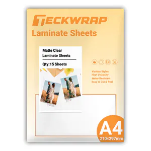 Hovedbilde TeckWrap Laminate Sheets A4 Matte Clear 15pk