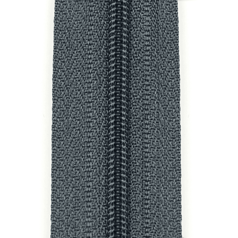 Mørk Grå - Glidelås metervare 4mm