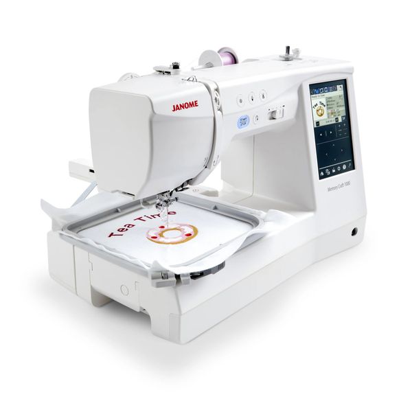 Janome Memory Craft 1000 Silky White Sy- og Broderimaskin