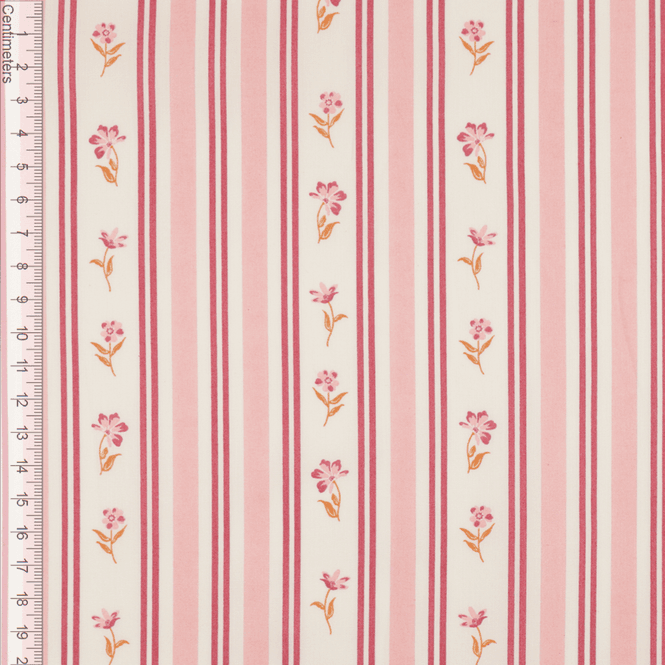 Hovedbilde Stripeblomst Rose - Fast Bomull