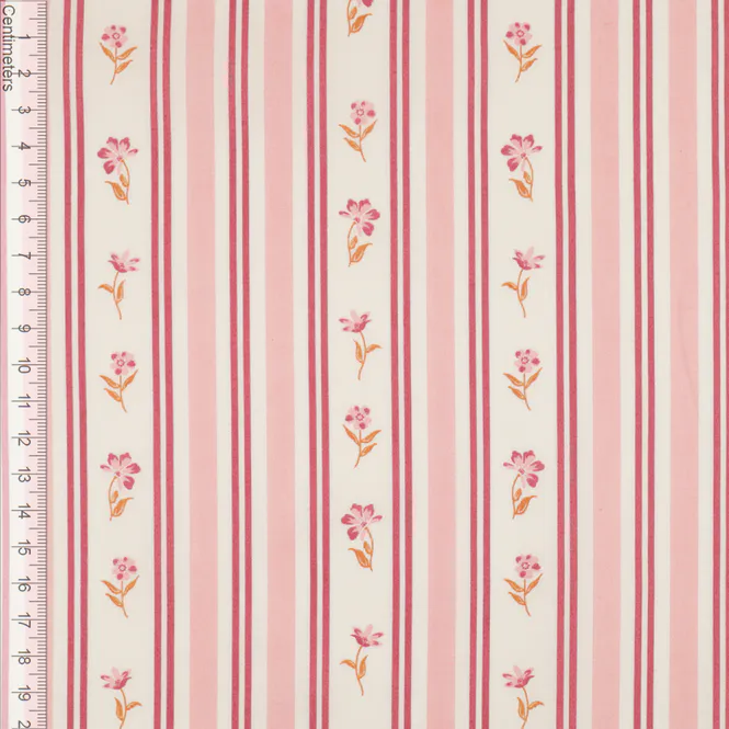 Hovedbilde Stripeblomst Rose - Fast Bomull