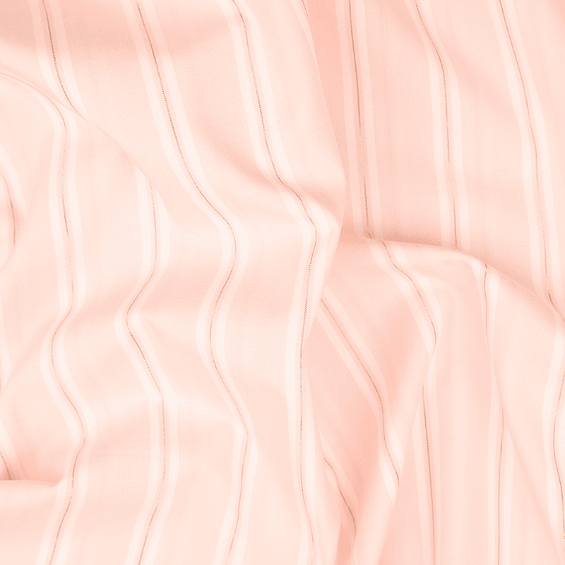 Stripes Light Apricot Metallic - Fast Bomull