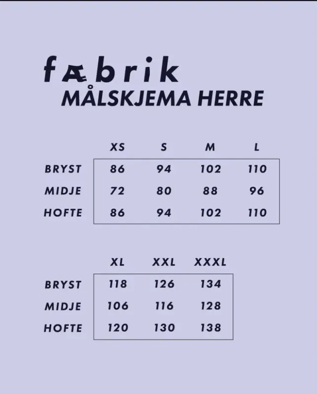 Fæstdrakt Herre - Fæbrik