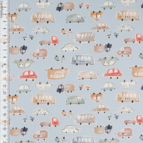 Cute Cars - Fast Bomull