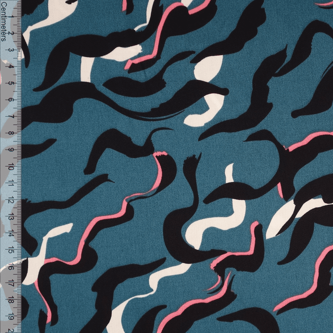 Hovedbilde Animal Stripe Petrol - Bomullssateng