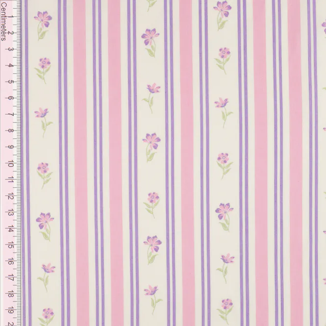 Hovedbilde Stripeblomst Lavendel - Fast Bomull