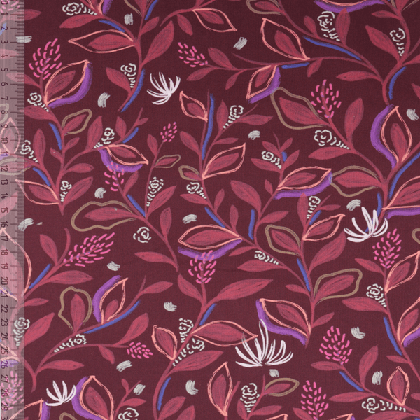Leaf Breeze Bordeaux - Fast Bomull