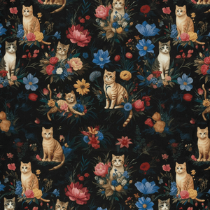 Hovedbilde Midnight Garden Cats - Kanvas