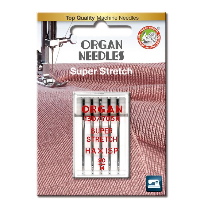 Hovedbilde Organ Overlocknåler Superstretch HAx1SP 90 5pk