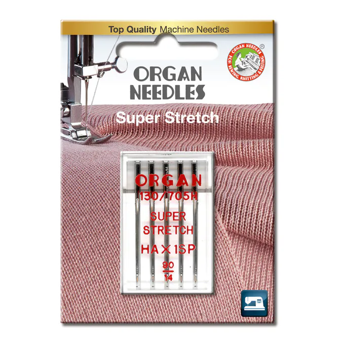Hovedbilde Organ Overlocknåler Superstretch HAx1SP 90 5pk